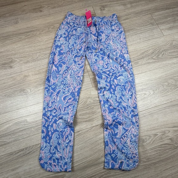 Lilly Pulitzer Pants - Lilly Pulitzer Enora Knit Pants Sz XS Boca Blue Sea What I Sea Jogger New